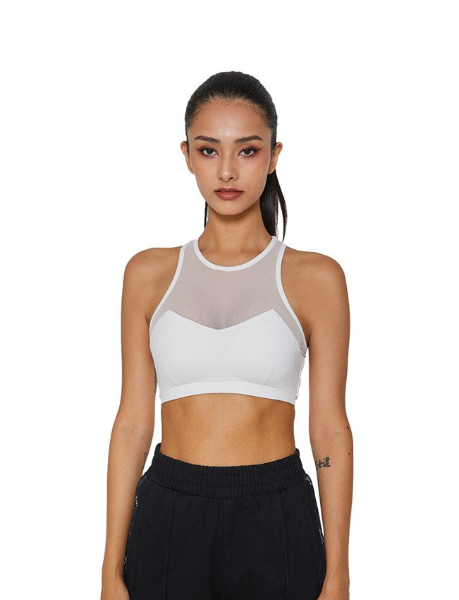 Heart Bra Top White