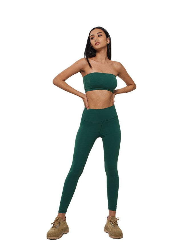 Color Block Bra Top Earth Green