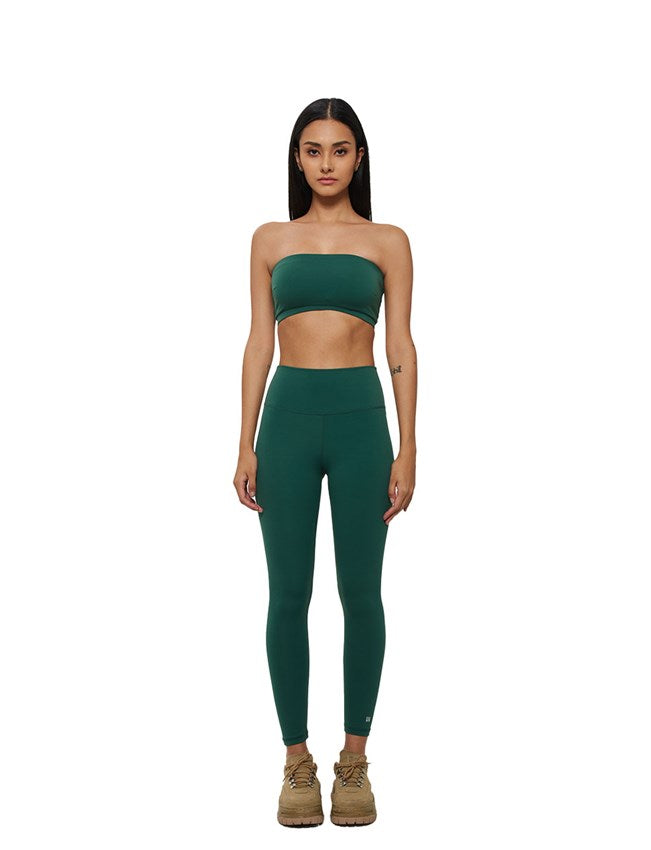 Color Block Bra Top Earth Green